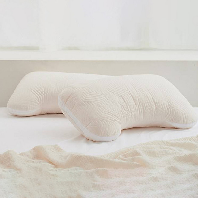 홈랩 기능성 알러지케어 어깨편한 기절베개, 아이보리, 2개