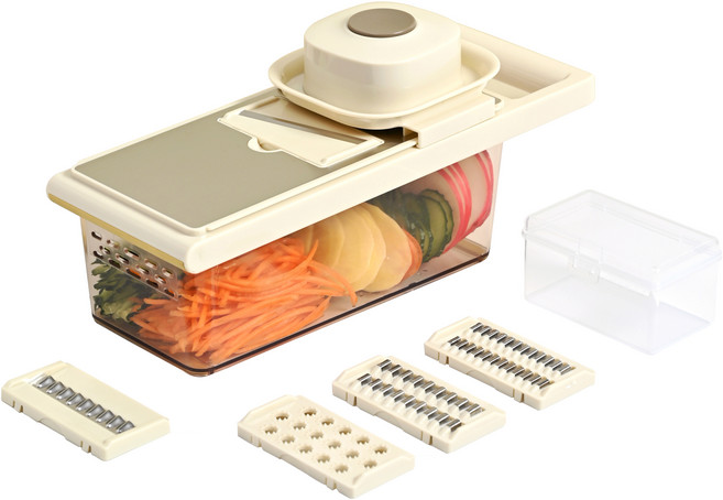 리빙선데이 다용도 스텐 만능 채칼 5종 세트, 아이보리, 1세트