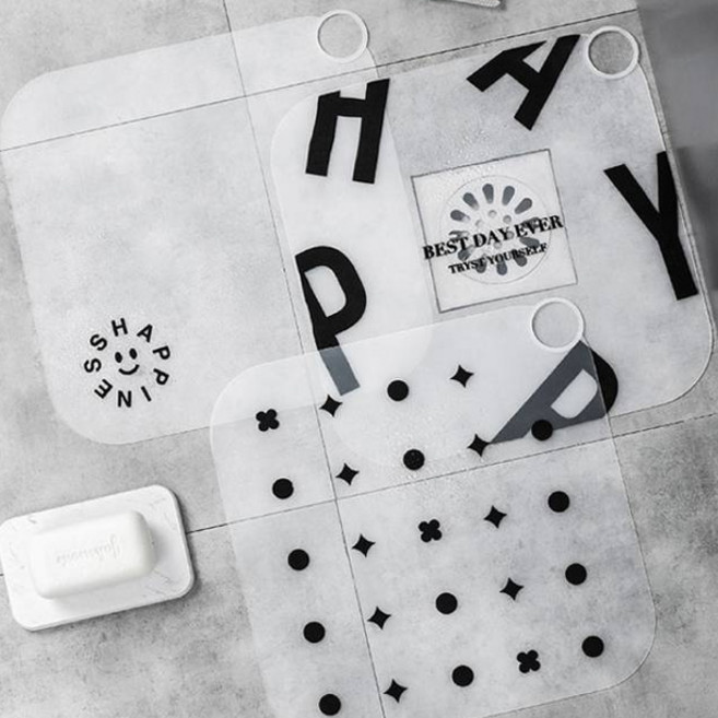 위드윈 착 붙는 하수구 커버 2p, HAPPY