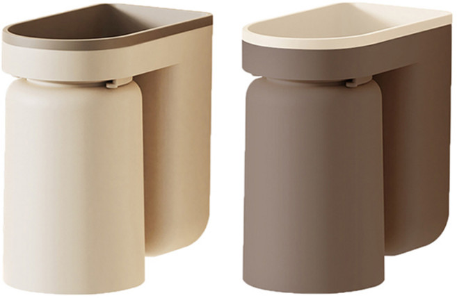 홈바내쓰 모던 칫솔 컵 꽂이 세트, 베이지 + 브라운, 1세트