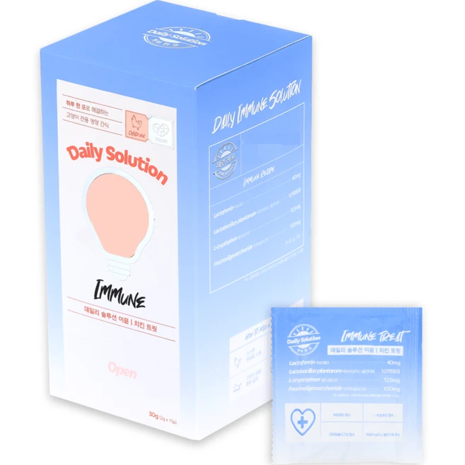 닥터펠리스 고양이 데일리 솔루션 이뮨 트릿 영양제, 15회분, 면역/항산화, 1개 - 쿠팡