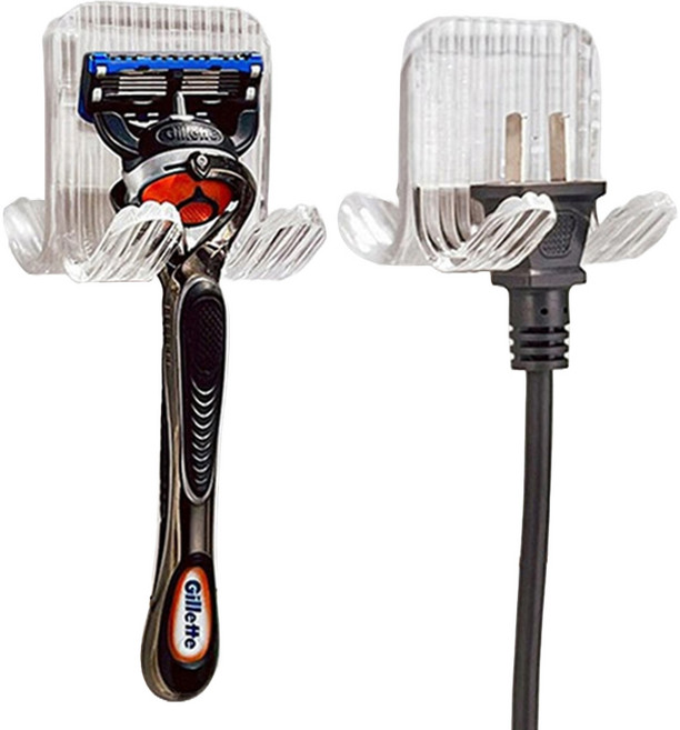 모나코올리브 샹드리에 면도기걸이, 투명, 2개