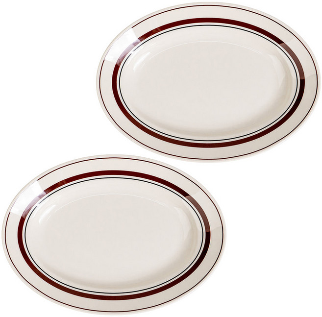 카네수즈 데일리 오벌 타원 볼, 브라운스톤, 2개