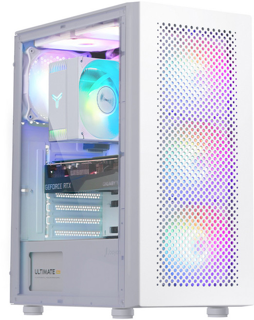 주연테크 2024 카운터 라이젠5 라이젠 7000 시리즈 라데온 RX 6600, 화이트, D475F66-W, 512GB, 16GB, Free DOS