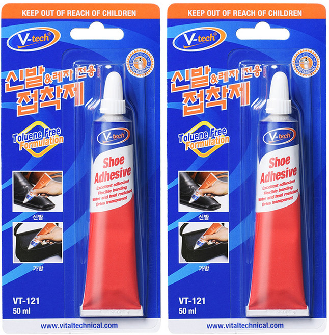 Vtech 대용량 신발 구두 밑창 접착제, 2개
