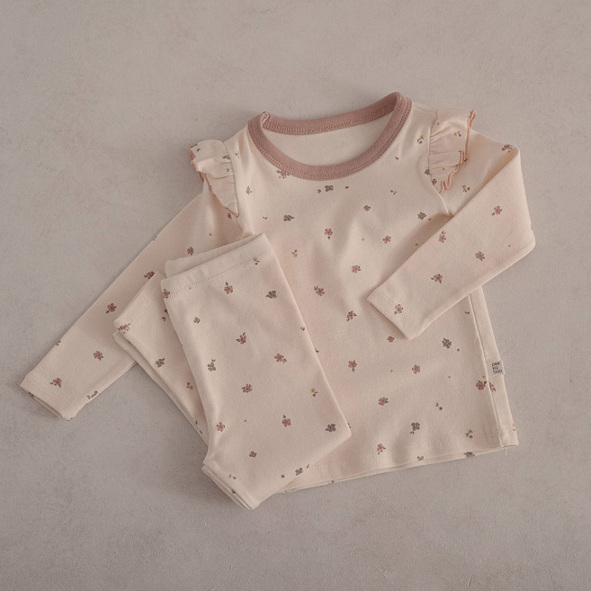 PEEKABOO 童款Clara系列荷葉邊飾花漾家居服長袖+長褲組