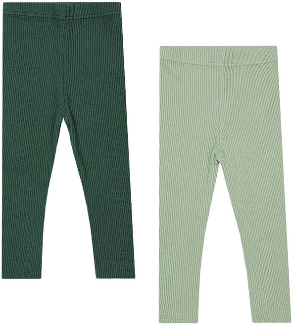 레인보우키즈 아동용 메이플 골지 레깅스 2종 세트