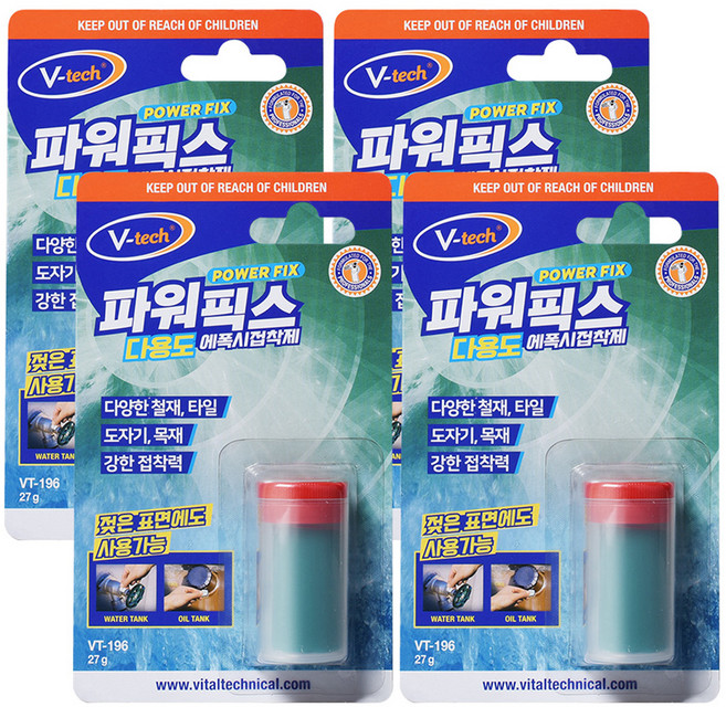 Vtech 에폭시 퍼티 파워픽스 다용도 소용량, 4개