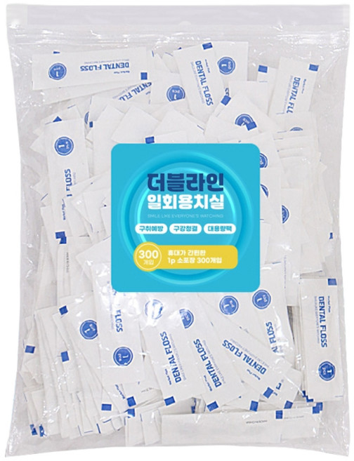 마켓플랜 더블라인 일회용 치실, 85mm, 300개입, 1개