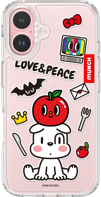 모란카노 뭉크 크리스탈 투명 아이코닉 디자인 휴대폰 케이스