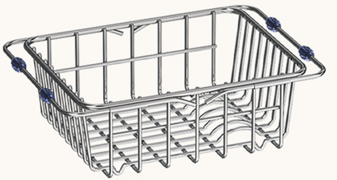 hillo 이지 304 스텐 길이조절 키다리 싱크바스켓, 1개, 실버
