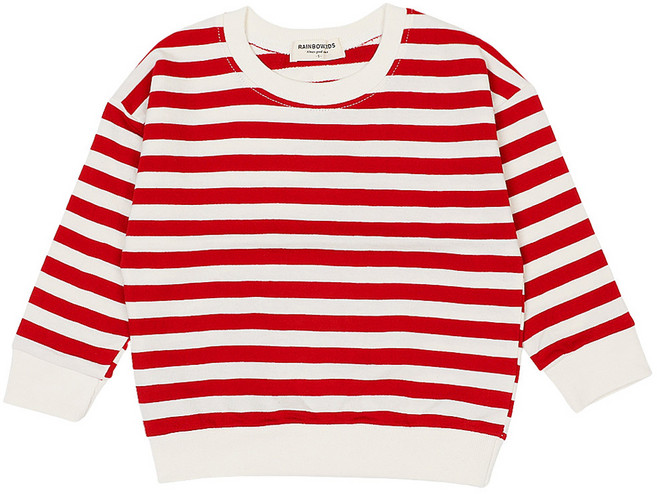 레인보우키즈 아동용 비비 단가라 맨투맨