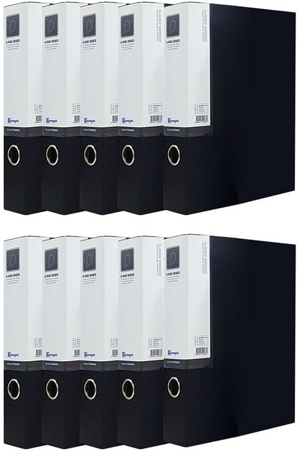 영오 합지 D링 바인더 A4 7cm, 흑색, 10개