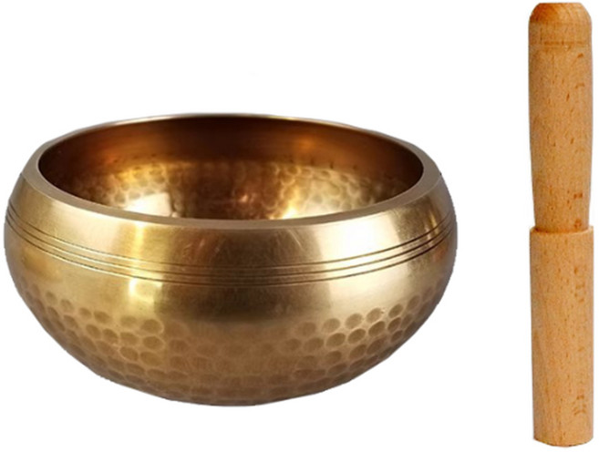 탑피아 싱잉볼 명상 티벳종 힐링 악기 사발 + 원목방망이 세트, 1개