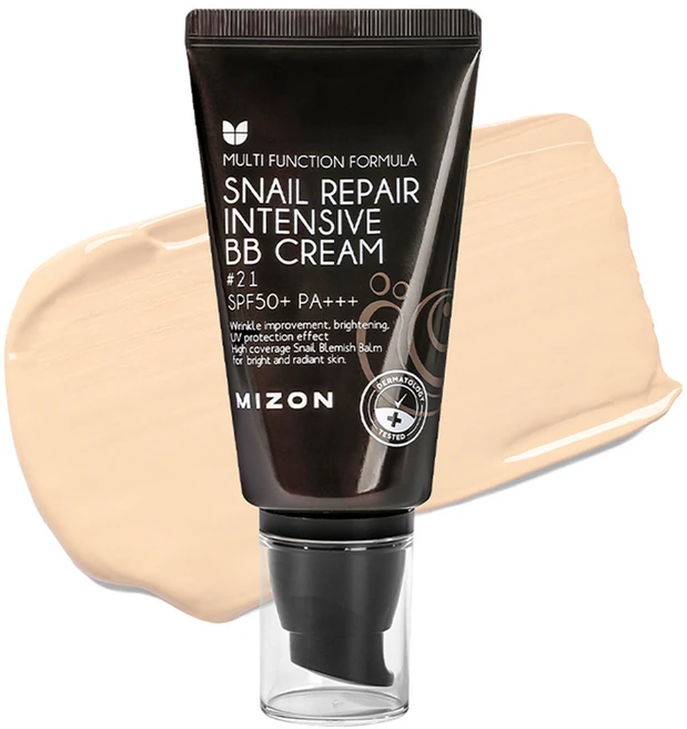 미즈온 스네일 리페어 인텐시브 비비크림 SPF50+ PA+++, 스네일 리페어 인텐시브 BB크림21호, 50ml, 1개 - 쿠팡