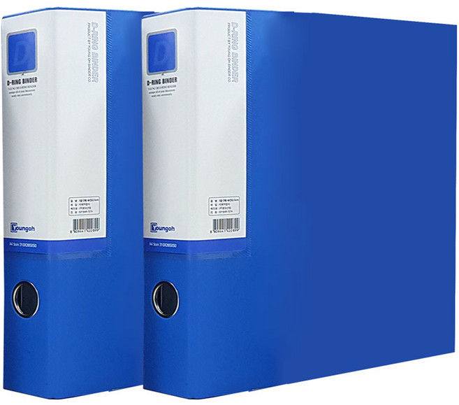 영오 합지 D링 바인더 A4 7cm, 청색, 2개