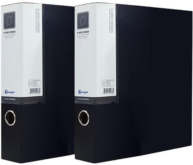 영오 합지 D링 바인더 A4 7cm, 흑색, 2개