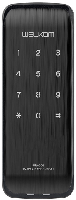 솔리티 웰콤 보조키 손잡이 없음 도어락 비밀번호전용, WR-101, 고객직접설치