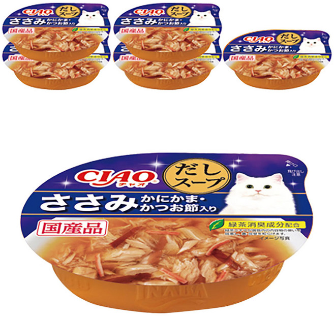 챠오츄르 고양이 다시스프컵, 60g, 6개, 혼합맛(닭가슴살/게맛살/가다랑어포)