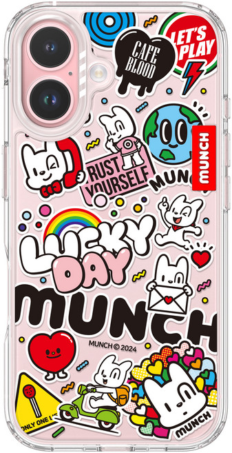 모란카노 뭉크 크리스탈 투명 아이코닉 디자인 휴대폰 케이스