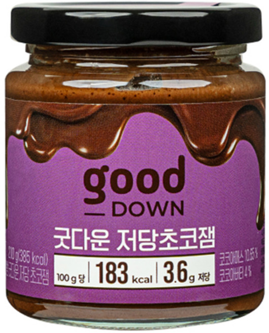 그림의빵 굿다운 저당 초코잼, 210g, 1개