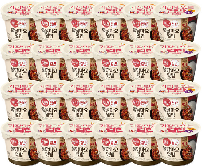 햇반 컵반 불닭마요덮밥, 219g, 24개