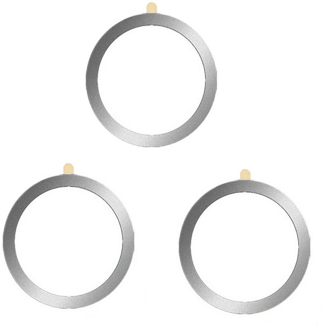 더블유케이스 맥세이프 링 플레이트 자석 스티커, 실버, 3개