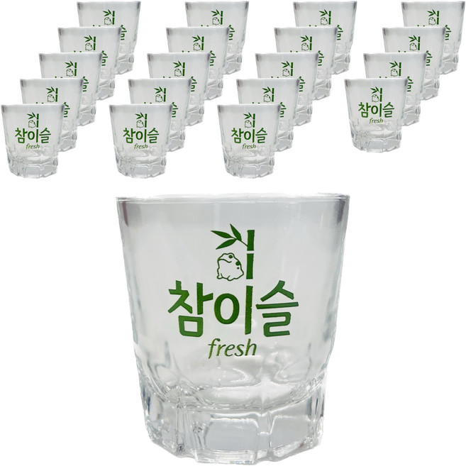 참이슬 전용 소주잔, 혼합색상, 20개