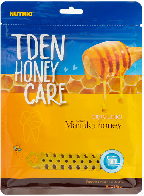 뉴트리오 강아지 티덴 허니케어 가수분해덴탈껌 15p, 120g, 1개, 마누카꿀