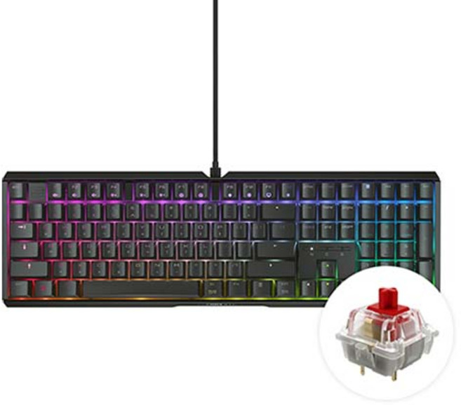 CHERRY 鍵盤 MX 3.1 RGB MX2A 軸 電競機械式鍵盤, 紅軸, 黑色, G80-3890HJAKR-2