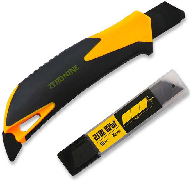 제로나인 다용도 박스커터칼 + 칼날 SK5, 1세트