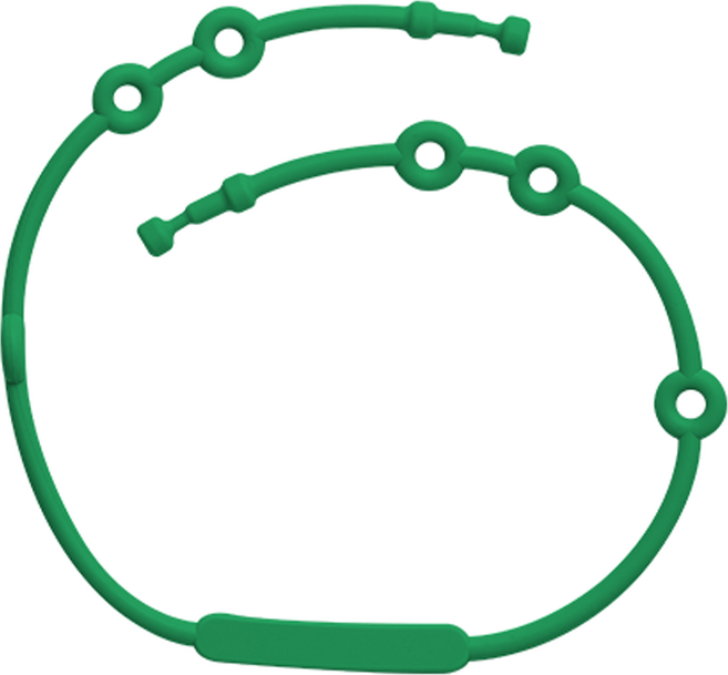 잼먹 멀티 실리콘 스트랩 홀더, 그린, 1개