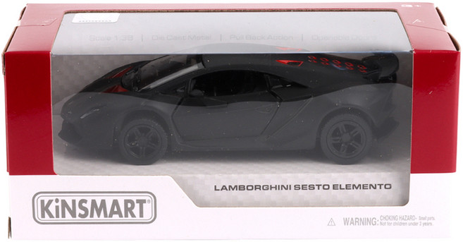 KiNSMAR 藍寶堅尼 Sesto Elemento 合金車 KT5359, 黑色, 1個