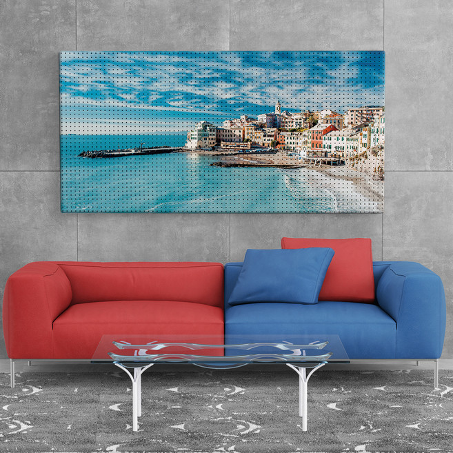 타공판닷컴 프린팅 타공판 600 x 900 mm, 지중해의 마을, 1개