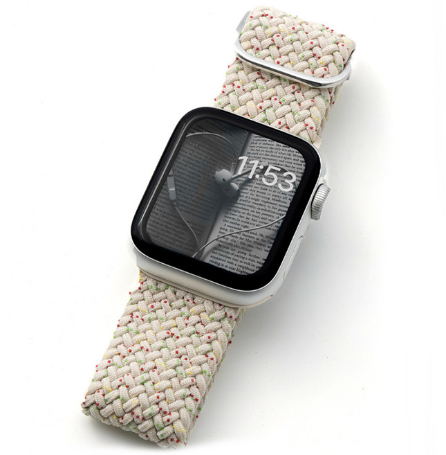 누아트 스마트워치 나일론 솔로루프 스트랩, 스타라이트유니티, 1개