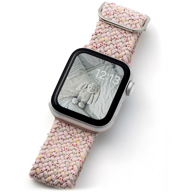 누아트 스마트워치 나일론 솔로루프 스트랩, 체리블라썸, 1개