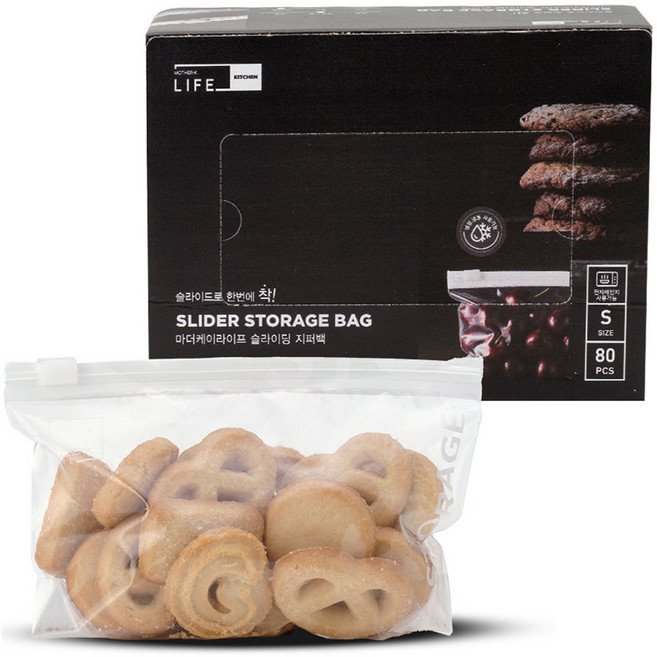 마더케이라이프 대용량 슬라이딩 지퍼백, 80개입, 1개