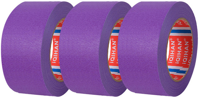 다다 칼라 마스킹 종이테이프 30mm x 15m, 퍼플, 3개