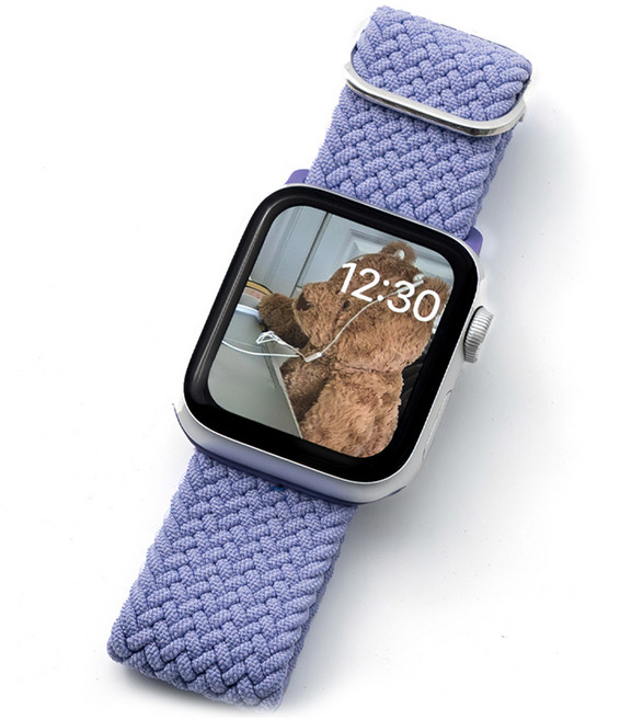 누아트 스마트워치 나일론 솔로루프 스트랩, 퍼플, 1개