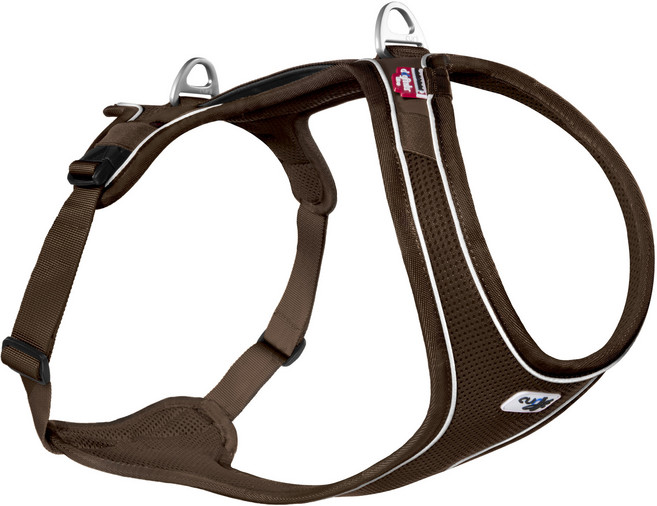 큘리 강아지 벨카 컴포트 하네스 대형견, 브라운, 1개