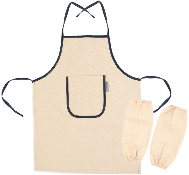 베베슈에뜨 캔버스 면 앞치마 + 토시 2p 세트