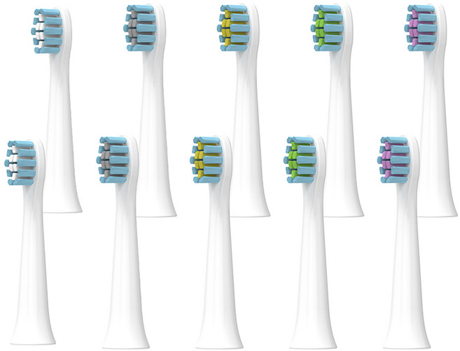 SKY 케어 C타입 충전식 소닉 음파 전동칫솔 교체용 칫솔모, SKY-CA-B10p_ST10, 10개