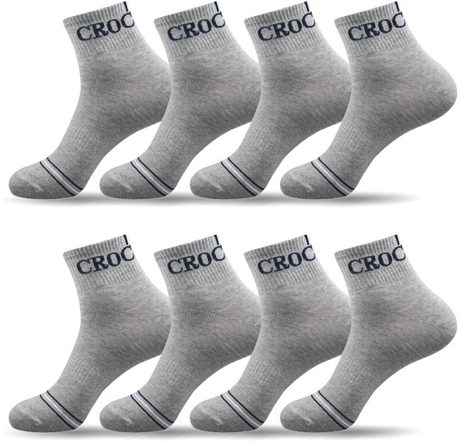 크로커다일 남성용 레터링 단목양말 4켤레 세트 CD231