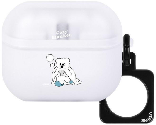 유스픽 반투명 스퀘어링 케이스, 70.텐더코지베어 블랭킷, 1개, 갤럭시 버즈 3 / 프로 3 공용