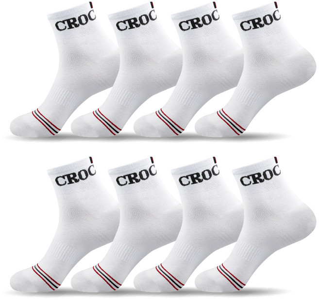 크로커다일 남성용 레터링 단목양말 4켤레 세트 CD231