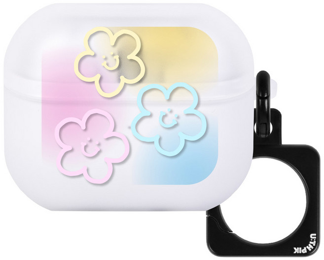 유스픽 반투명 스퀘어링 케이스, 81.파스텔블라썸 데이지, 1개, 갤럭시 버즈 3 / 프로 3 공용