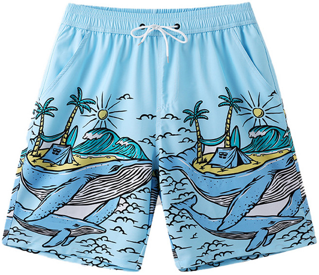 리버폭스 남성용 래쉬가드 하의 5부 비치 팬츠, GX6906