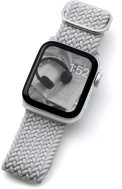 누아트 애플워치 호환 나일론 솔로루프 스트랩, 그레이, 1개