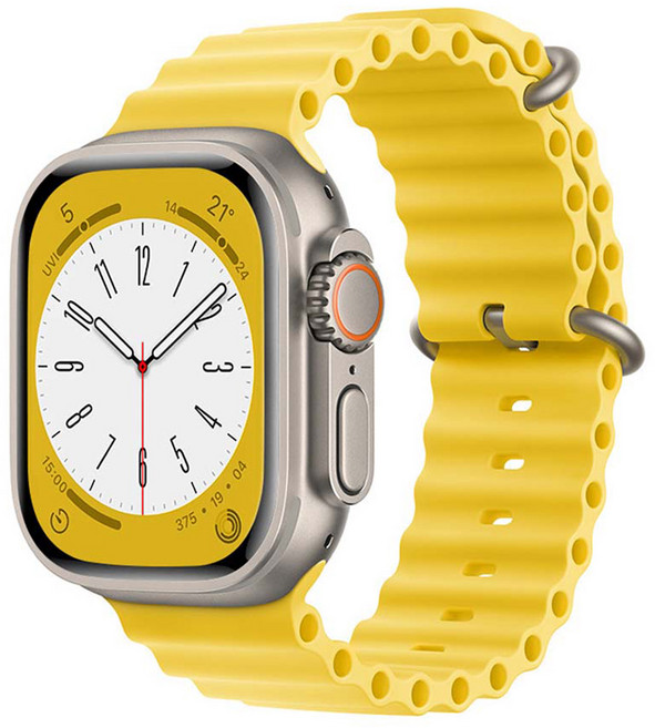 스마트워치 호환 오션 스트랩 밴드 AOS7 42 / 44 / 45 / 49mm, 옐로우