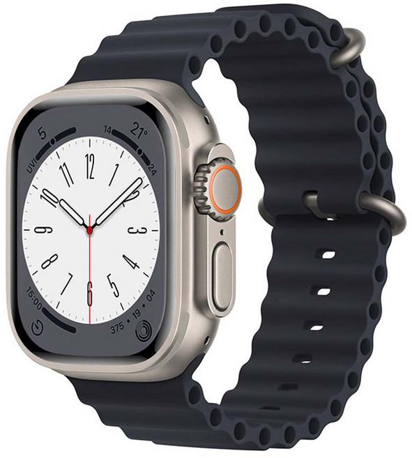 스마트워치 호환 오션 스트랩 밴드 AOS2 42 / 44 / 45 / 49mm, 미드나잇블루, 1개